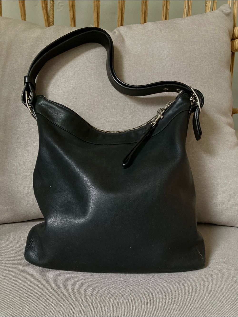 Vintage Coach Legacy Slim Hobo 9188 Black Leather Shoulder Bag Y2K 2003